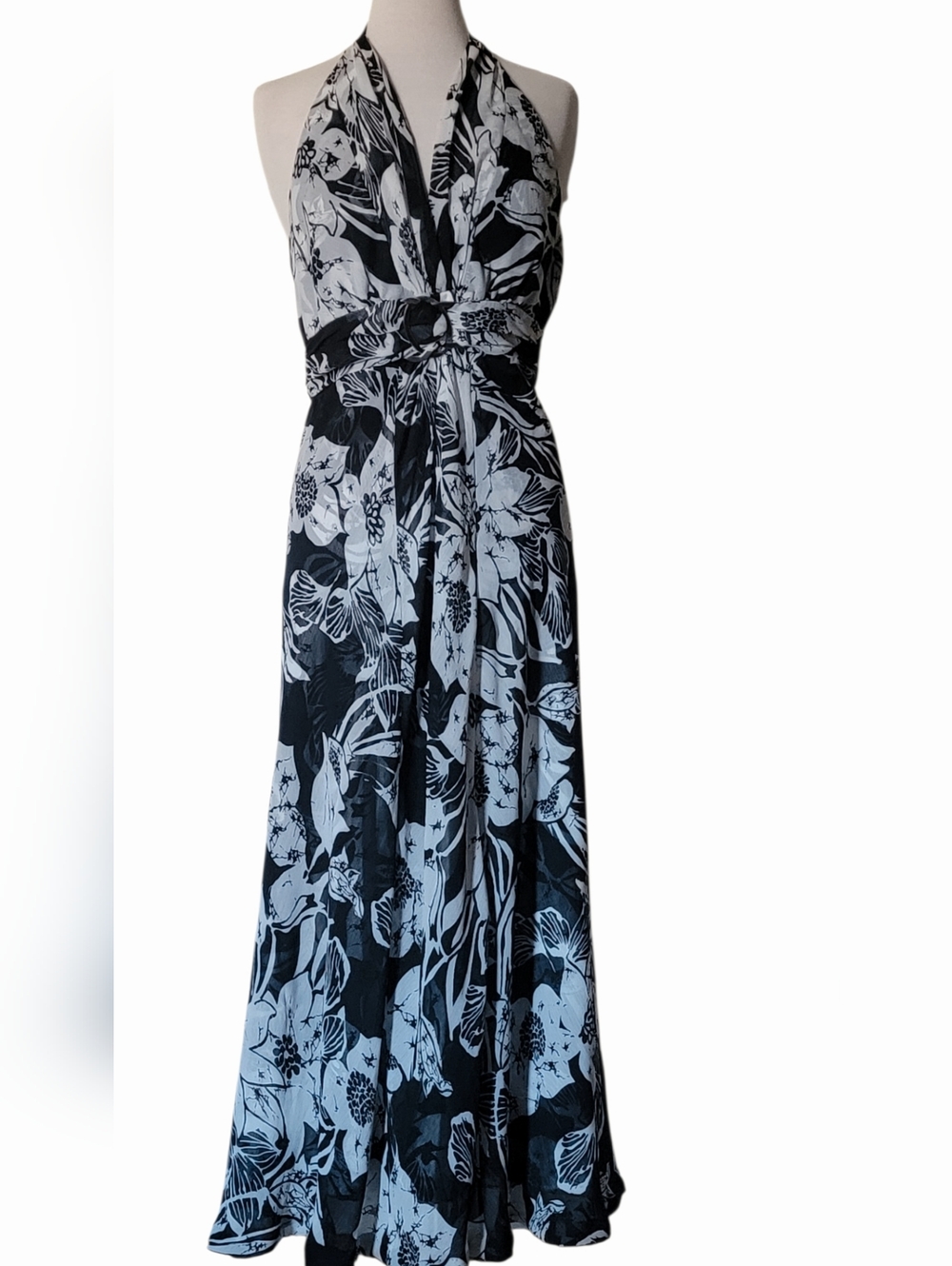 White House Black Market Sheer Halter Evening Date Night Ladies Night Out Dress